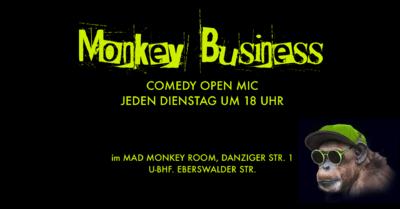 Stand Up Comedy Show im Mad Monkey Room | 18.30 Uhr | direkt...