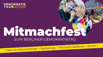 Berliner Demokratietag – Mitmachfest am 14. September und Ak...