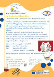 Koch- und Filmabend im Stadtteiltreff LetteKiez