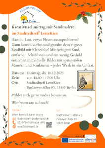 Kreativnachmittag mit Sandmalerei