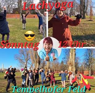 Lachyoga auf dem Tempelhofer Feld - lachend durch den Herbst
