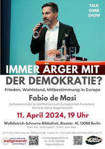 Talk ohne Show mit Fabio de Masi: Immer Ärger mit der Demokr...